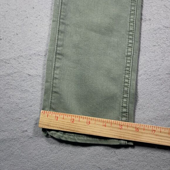 Anthro Pilcro and the Letter‎ Press Size 26 Denim Pants Ankle Straight Leg Green - Picture 4 of 11